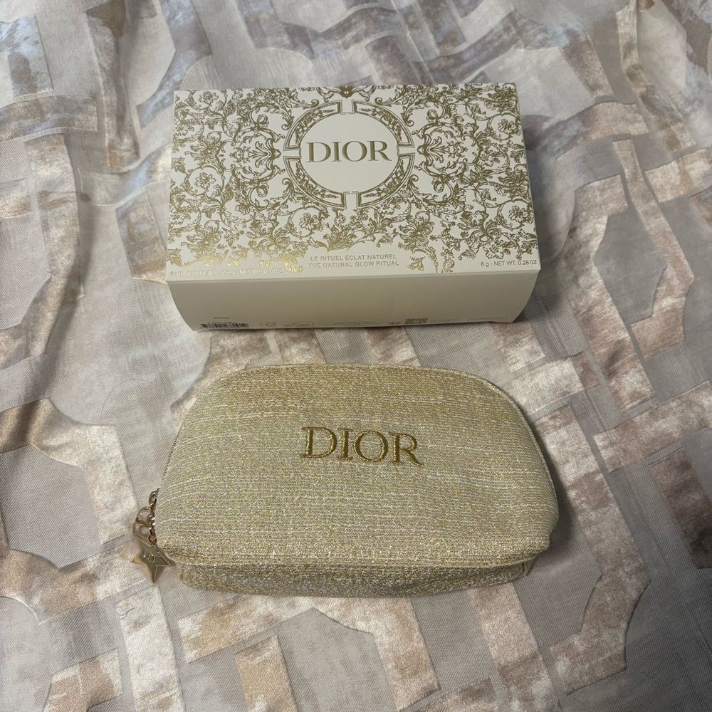 Dior Gold Cosmetic Bag